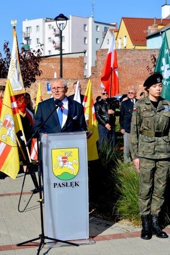 Pasłęk. Uroczyste odsłonięcie Pomnika Niepodległości