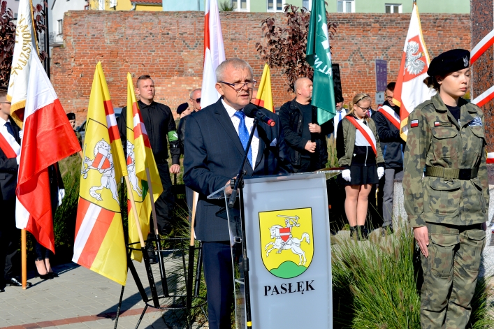 Pasłęk. Uroczyste odsłonięcie Pomnika Niepodległości