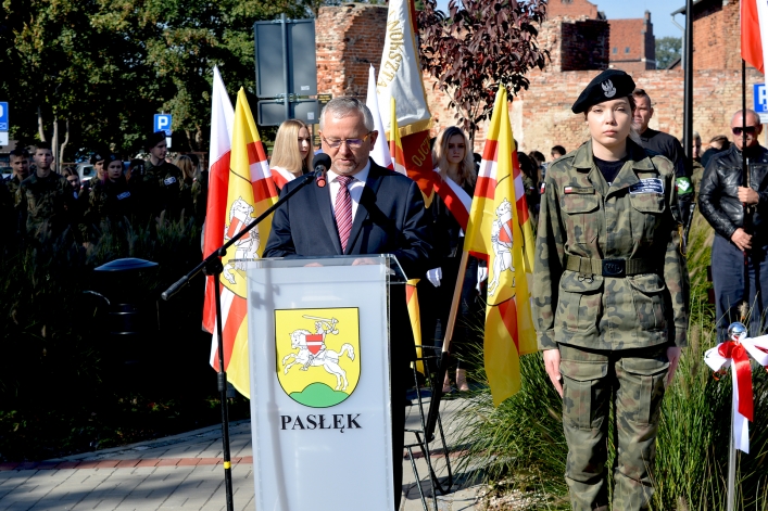 Pasłęk. Uroczyste odsłonięcie Pomnika Niepodległości