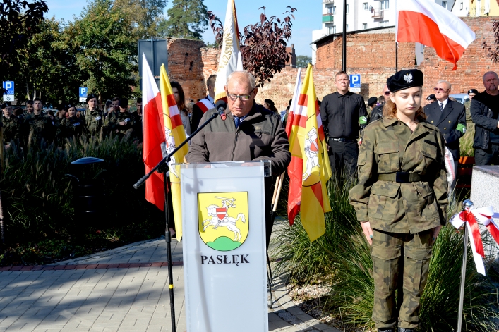 Pasłęk. Uroczyste odsłonięcie Pomnika Niepodległości