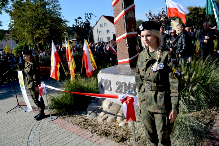 Pasłęk. Uroczyste odsłonięcie Pomnika Niepodległości