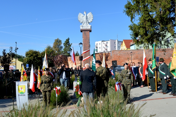Pasłęk. Uroczyste odsłonięcie Pomnika Niepodległości