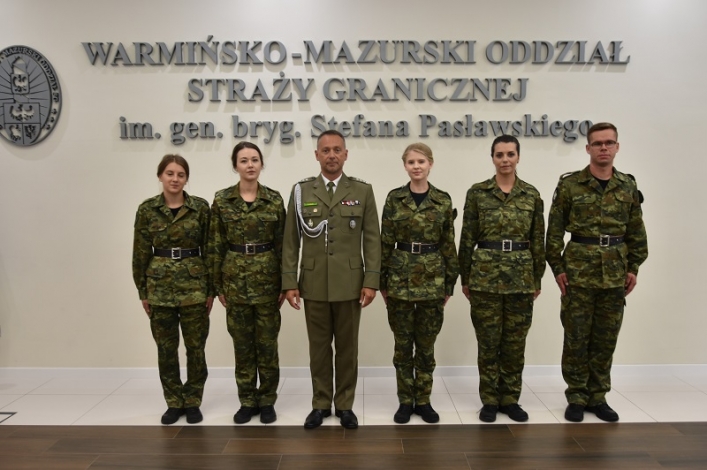 Pięciu funkcjonariuszy dołączyło do Warmińsko-Mazurskiego Oddziału Straży Granicznej