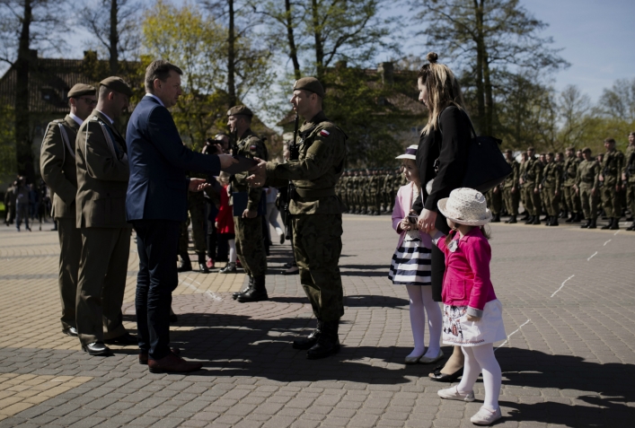 Pierwsza przysięga Wojsk Obrony Terytorialnej na Warmii i Mazurach