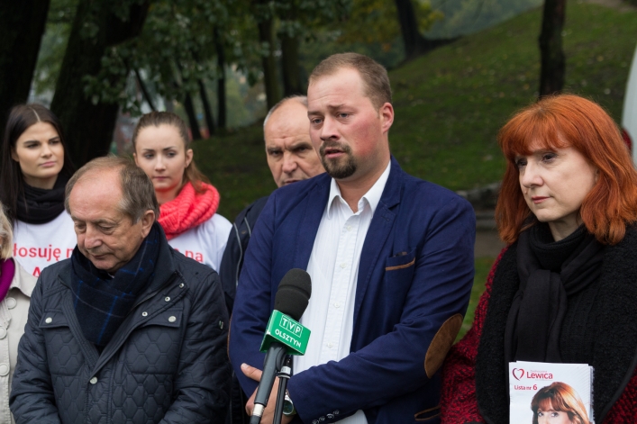 Piknik i konferencja w deszczu. Zjednoczona Lewica prezentuje kandydatów