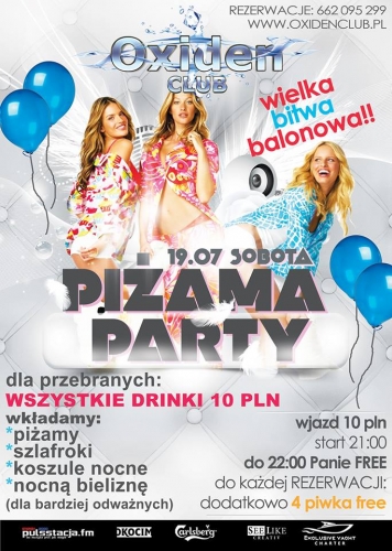 Piżama Party w klubie Oxiden - zobacz weekendową rozpiskę imprez
