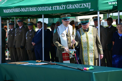 Placówka Straży Granicznej w Grzechotkach otrzymała imię 1. Pułku Kawalerii KOP (+ zdjęcia)
