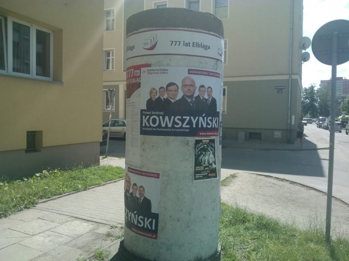 Plakatowa wojna w Elblągu. Kandydaci zaklejają kandydatów