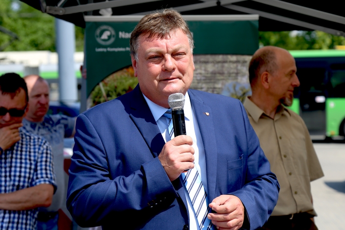 Po Elblągu kursował zielony tramwaj