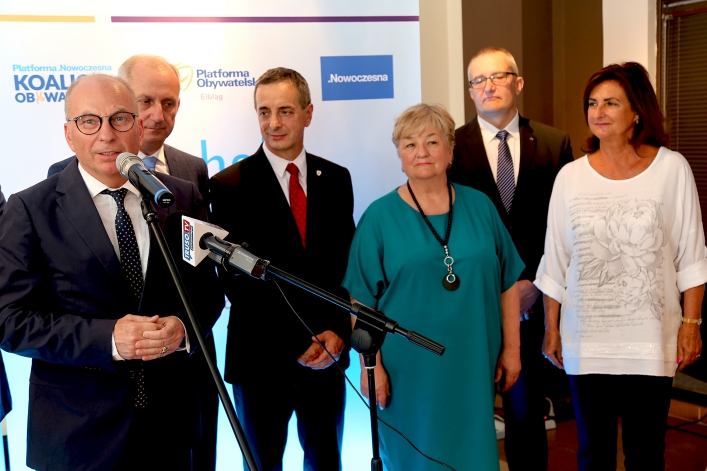 PO ogłosiła swojego kandydata na prezydenta. Czołowi działacze Platformy i Nowoczesnej w Elblągu