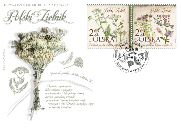 Poczta Polska: na koniec wakacji znaczki pocztowe emisji „Polski Zielnik”