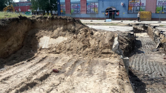 Podczas prac budowlanych odkopano pozostałości bunkra 