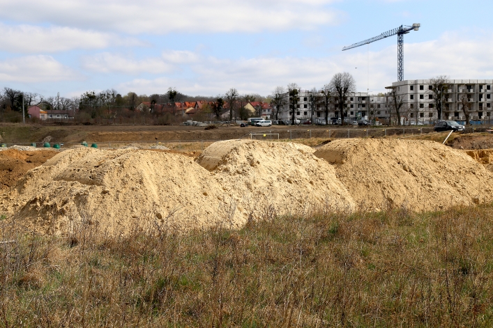 Postęp prac przy budowie strażnicy przy ul. Łęczyckiej