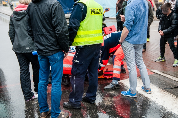 Potrącenie dziecka na przejściu dla pieszych przy ul. Płk. Dąbka