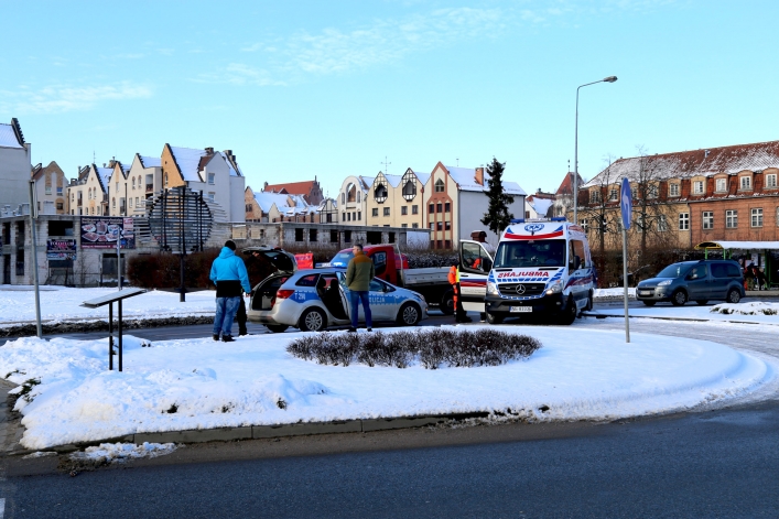 Potrącenie pieszej w centrum Elbląga