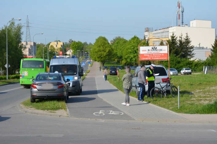 Potrącenie rowerzysty przy ul. Królewieckiej. 14-latek w szpitalu
