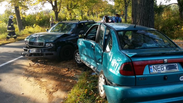 Poważny wypadek na drodze do Pogrodzia. Dwie osoby w szpitalu