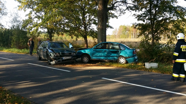 Poważny wypadek na drodze do Pogrodzia. Dwie osoby w szpitalu