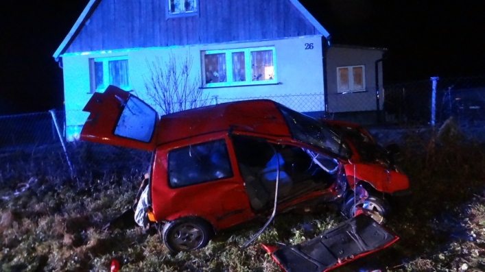 Poważny wypadek w Krzewsku. Cztery osoby w szpitalu