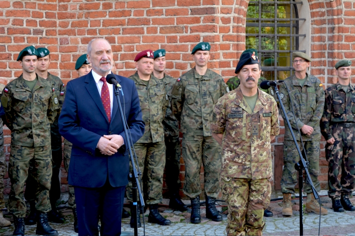 Powitanie Wielonarodowej Dywizji Północny-Wschód w Elblągu