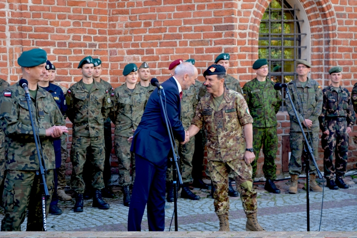 Powitanie Wielonarodowej Dywizji Północny-Wschód w Elblągu