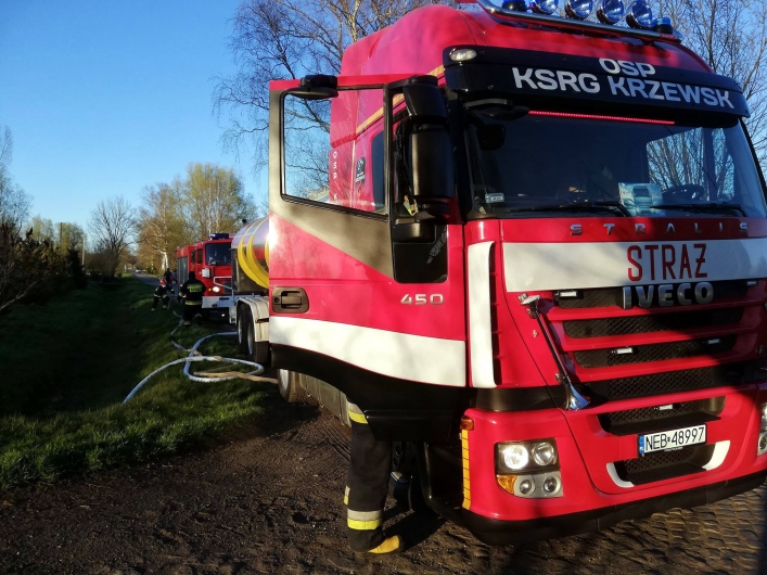Pożar budynku mieszkalnego, który wcześniej był remizą  