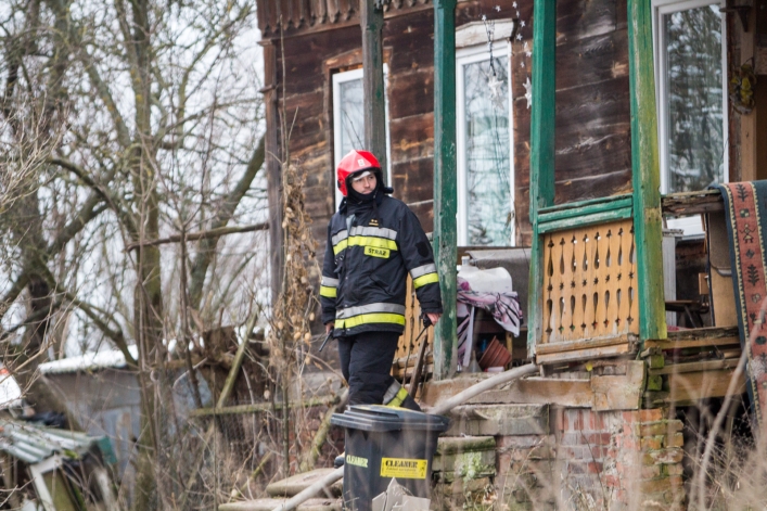 Pożar domu jednorodzinnego w Raczkach