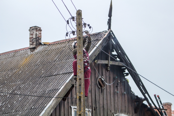 Pożar domu jednorodzinnego w Raczkach