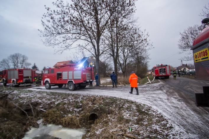 Pożar domu jednorodzinnego w Raczkach