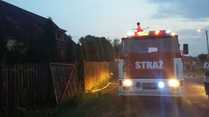 Pożar gospodarstwa w Krzewsku