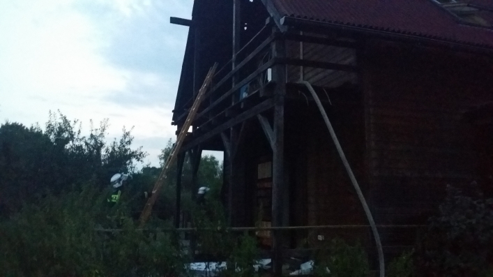 Pożar gospodarstwa w Krzewsku