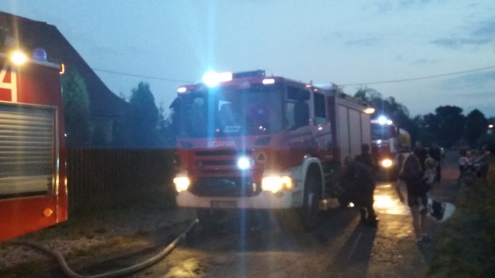 Pożar gospodarstwa w Krzewsku