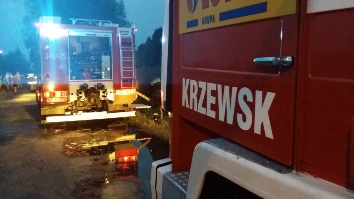 Pożar gospodarstwa w Krzewsku