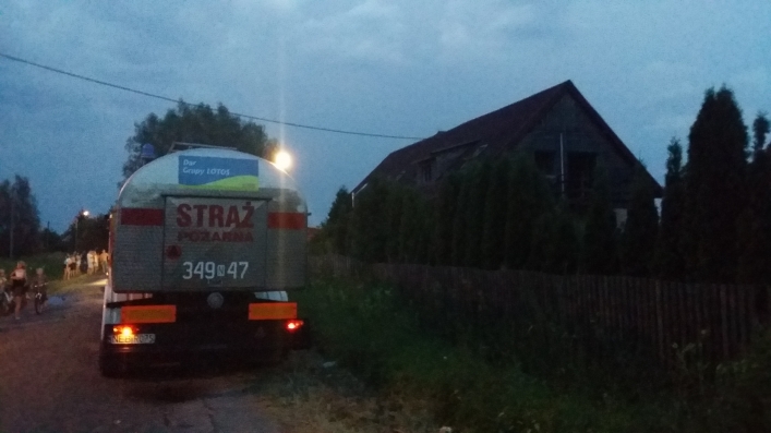 Pożar gospodarstwa w Krzewsku