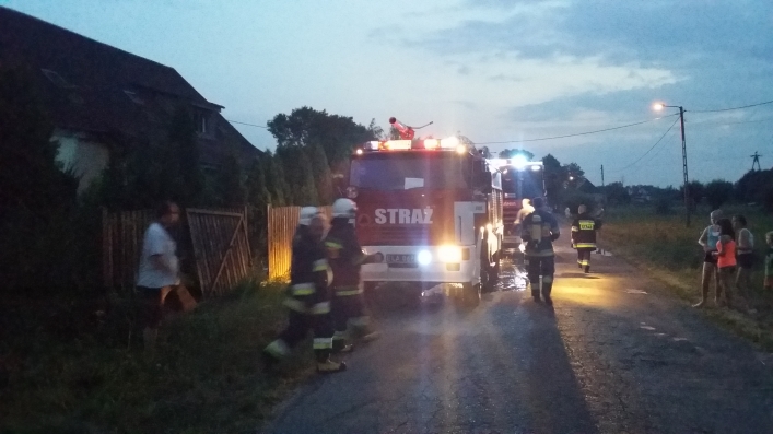 Pożar gospodarstwa w Krzewsku