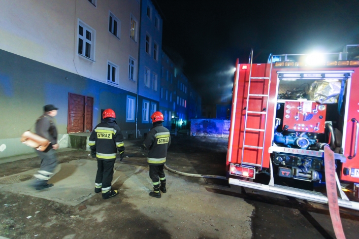 Pożar mieszkania na ul. Żeromskiego