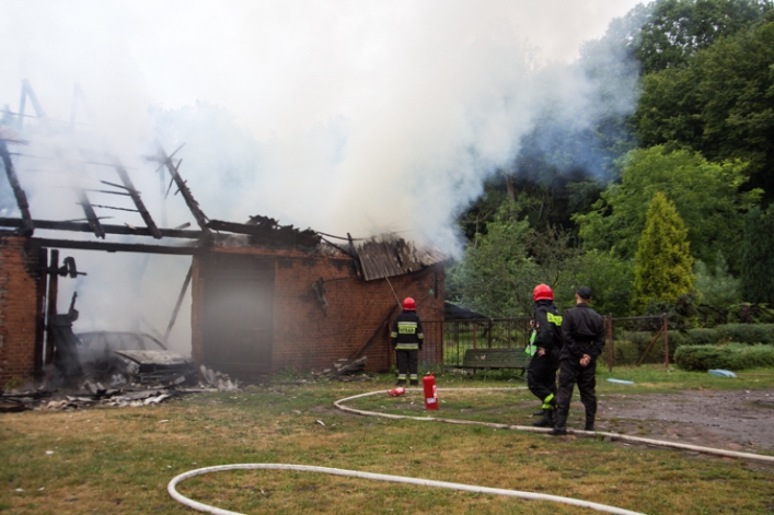 Pożar na terenie leśniczówki Dębica