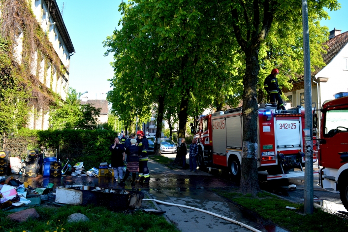 Pożar sklepu monopolowego na ulicy Ogrodowej (+ zdjęcia)