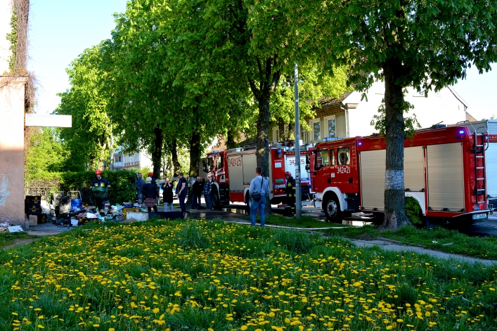 Pożar sklepu monopolowego na ulicy Ogrodowej (+ zdjęcia)