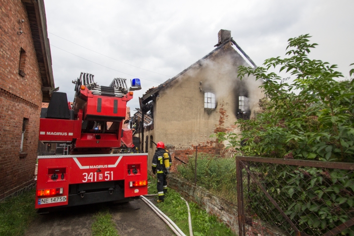 Pożar stodoły przy ulicy Okólnik w Elblągu