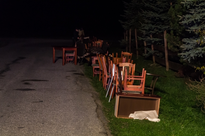 Pożar w restauracji Okoń przy drodze E7
