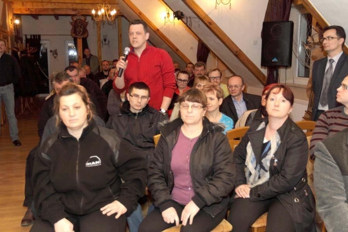 Prezydent Jerzy Wilk na spotkaniu z mieszkańcami osiedli Zajazd, Krasny Las i Próchnik