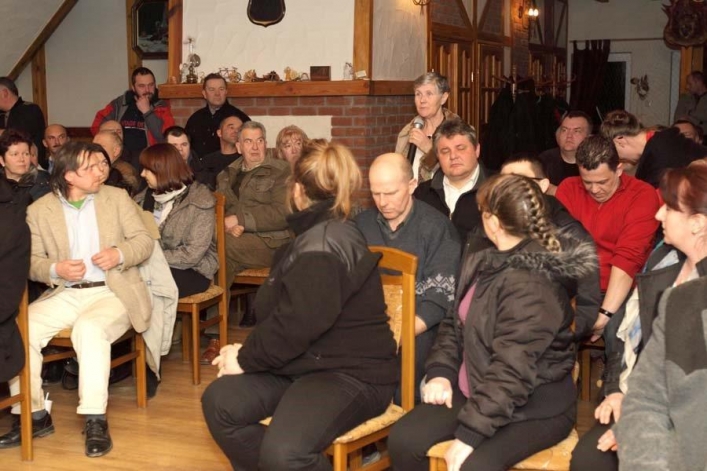 Prezydent Jerzy Wilk na spotkaniu z mieszkańcami osiedli Zajazd, Krasny Las i Próchnik