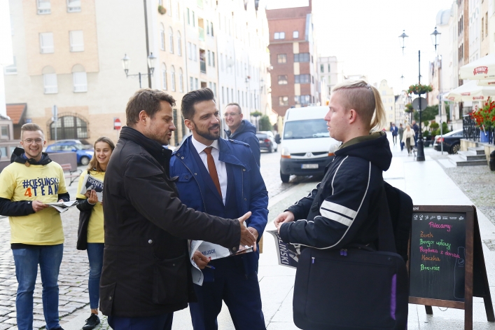 Prezydent Warszawy Rafał Trzaskowski w Elblągu