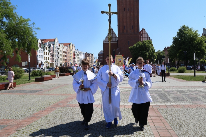 Procesja Bożego Ciała w parafii katedralnej (2018 r.)