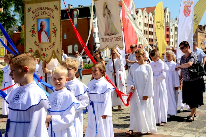 Procesja Bożego Ciała w parafii katedralnej (2018 r.)