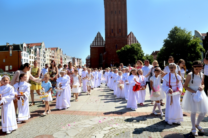 Procesja Bożego Ciała w parafii katedralnej (2018 r.)