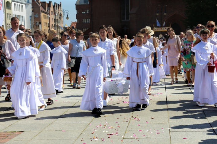 Procesja Bożego Ciała w parafii katedralnej (2018 r.)