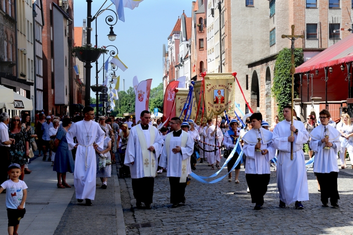 Procesja Bożego Ciała w parafii katedralnej (2018 r.)