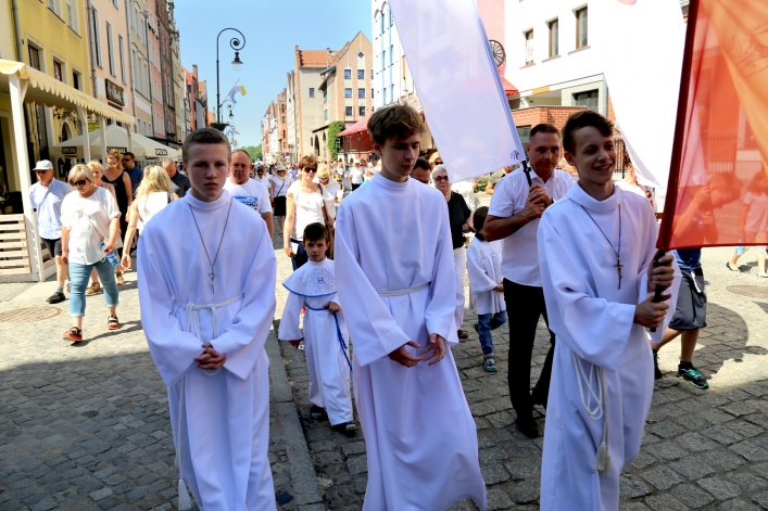 Procesja Bożego Ciała w parafii katedralnej (2018 r.)